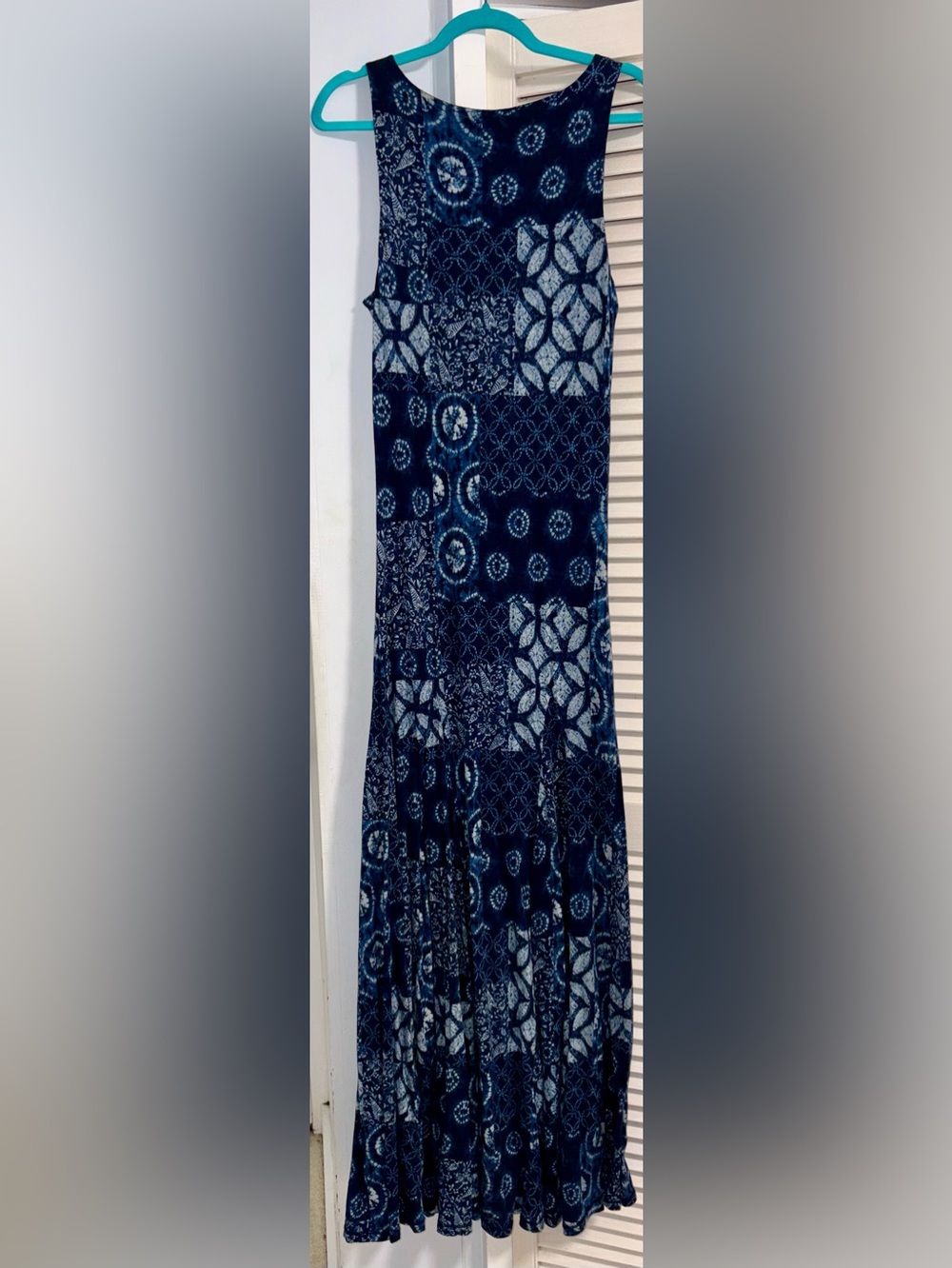 Ralph Lauren Indigo Patchwork blue & white Maxi Dress, size S - Picture 5 of 5